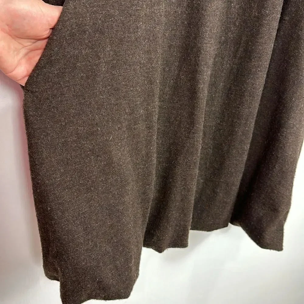 Marc By Marc Jacobs Vintage Brown Wool Blend Long Sleeve Dress Size M
